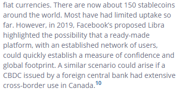 They also predicted two things that probably happened quicker than they thoughts :(1) Other digital products will emerge (algorithmic stablecoin)(2) Foreign CBDC (LBCOIN and SandDollar)