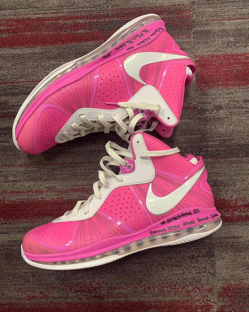 Complex Sneakers Kingjames Pulling Out The Think Pink Lebron 8 Samples Would You Like To See These Release