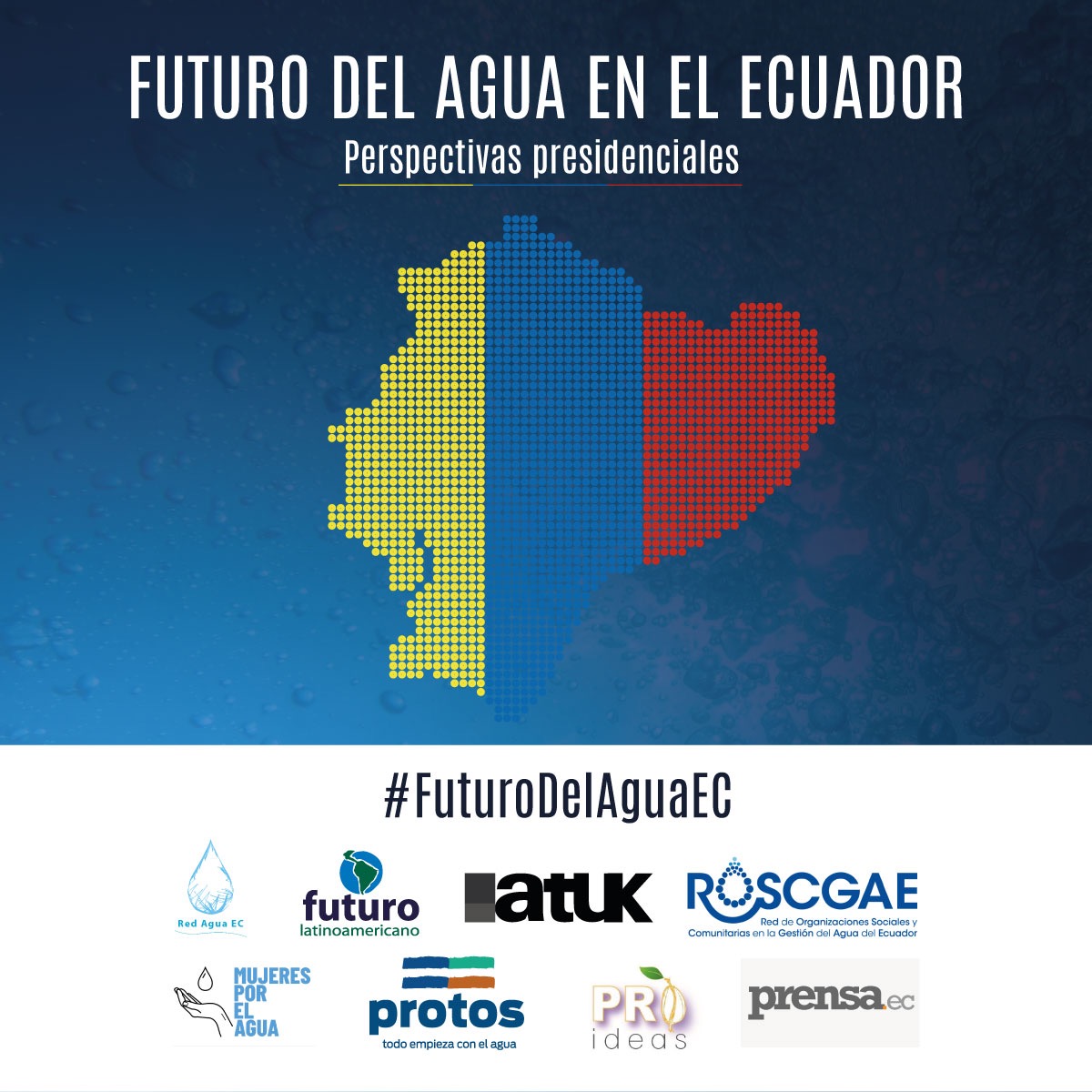 El agua💧es fundamental para la vida y el desarrollo del #Ecuador, pero aún existen muchos retos que afrontar

✅¡Únete a #FuturoDelAguaEc para obtener respuestas de los candidatos!

💁‍♀️Conoce más en: bit.ly/Agua_EC

#Elecciones2021Ec