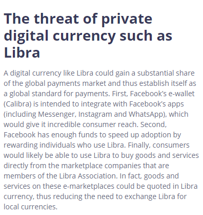 This part mostly refer to digital currency adoption like  @DiemAssociation (Libra), which they are well aware of and see as a threat : https://www.bankofcanada.ca/2020/02/staff-analytical-note-2020-5/