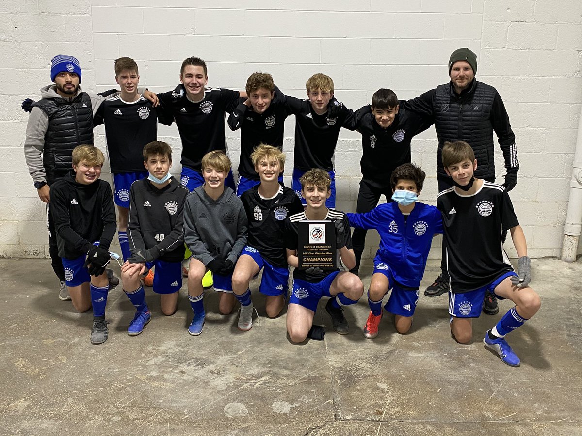 BavarianSoccer's tweet photo. Congratulations to the Bavarian SC 14UB Blue team and Coaching Staff for winning the MWC First Division Championship. They will now be promoted to the MWC 14UB Premier II Division that will be played in spring 2021. 
GO BLUE! @BavarianSoccer https://t.co/pD4DC3Ht8C
