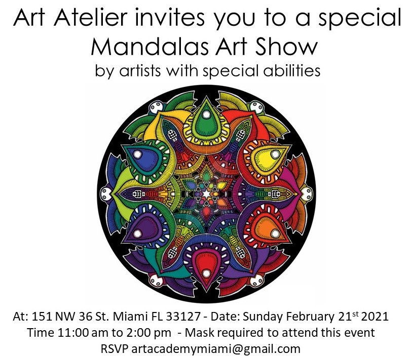 ArtAtelierMiami's tweet photo. A beautiful exhibition by artists with special abilities is coming up #supportautismawareness https://t.co/tgcpTcQZIQ