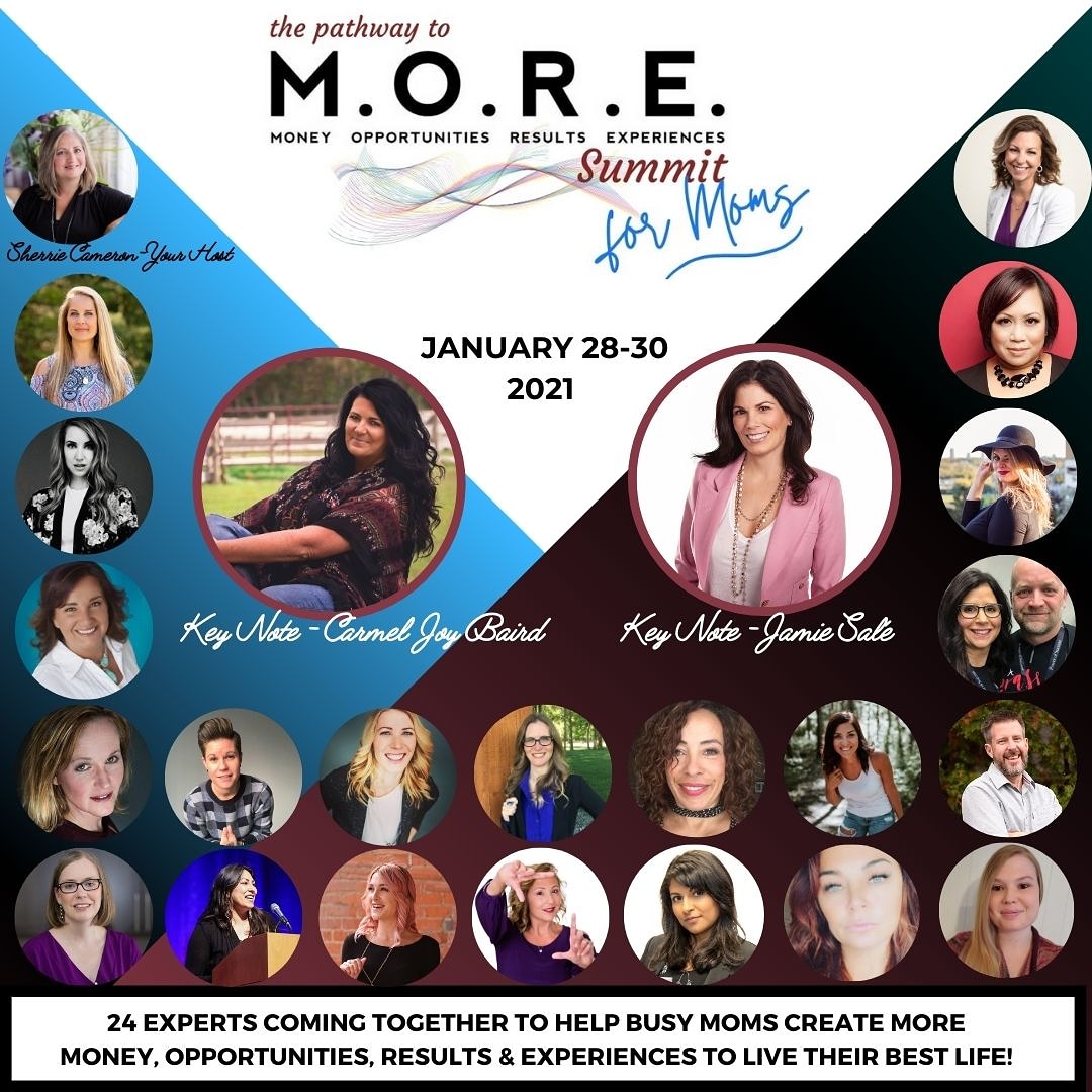 Pathway To More is a 3 day FREE live online event for Moms taking place on Jan 28-30. 26 Experts will be sharing their expertise on a variety of topics from health to relationships to money to sex to careers everything in between

bit.ly/3cbShLW

#canadianmoms #events