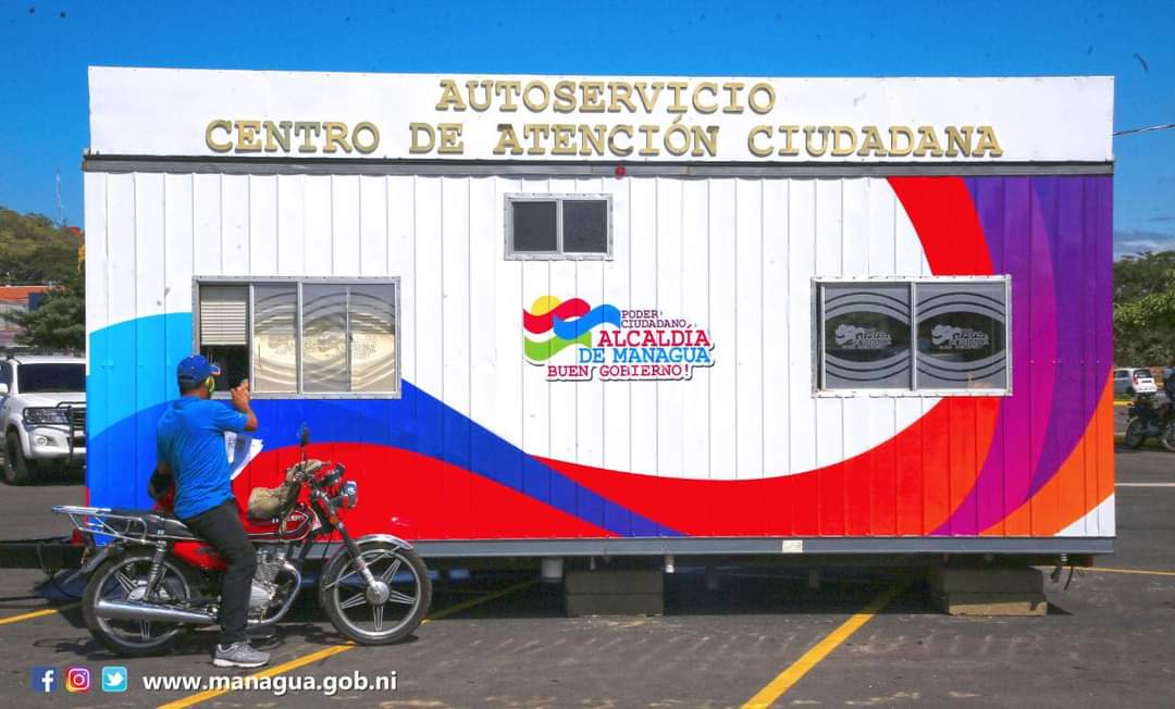 #Ahora Kiosko de autoservicio para obtención de sticker de rodamiento 2021. Ubicado en costado oeste Estadio Nacional Denis Martínez!!!

#DanielSeQueda 
#danielmipresidente2021
#25deenero