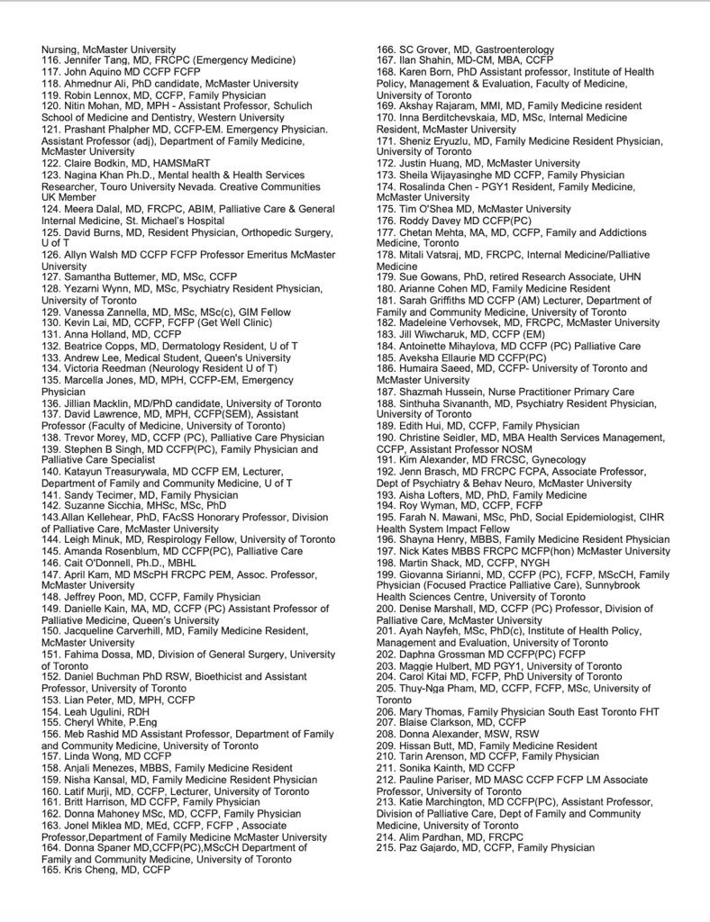 Dear  #Ontario,We are a group of 200+ doctors & researchers highly concerned about the  #COVID19 humanitarian crisis in our LTC facilities.It’s time to end for-profit  #LTC, immediately address the staffing crisis & legislate family caregiver rights into law. #LTCjustice