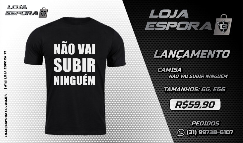 LojaEspora13's tweet photo. LANÇAMENTO
- Camisa "NÃO VAI SUBIR NINGUÉM" 🤣🤣🤣🤣
- Tecido PV
- Cor Preta
- Tamanhos: GG, EGG

Não perca essa SUPER PROMOÇÃO!
PEDIDOS de Seg a Sex de 13h às 18h
Whatsapp: 📞 (31) 99738-6107
Siga nossas Redes Sociais
@LojaEspora13 https://t.co/yI0oF0638J