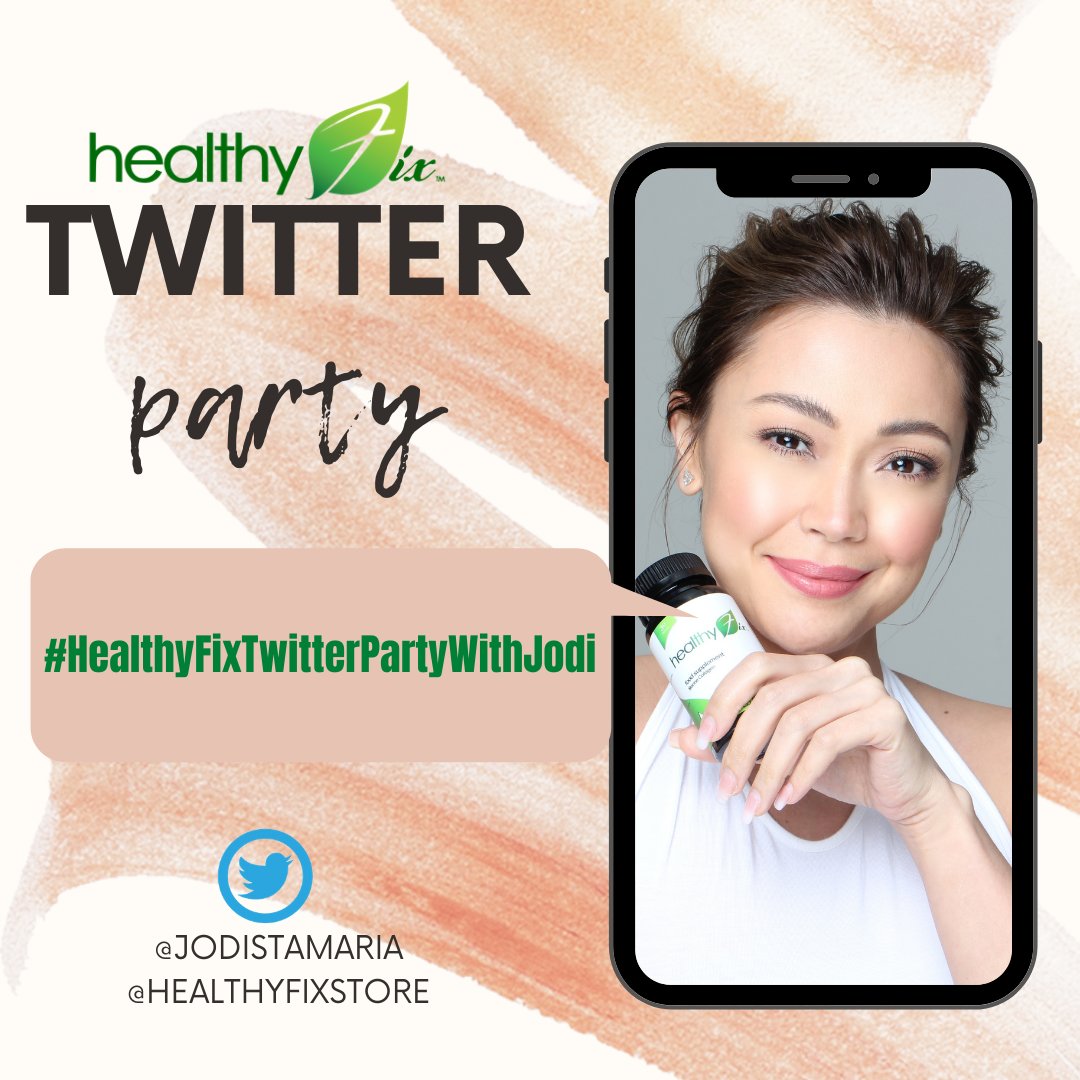 healthyfixstore's tweet photo. Mga Kapartners! G Tayu later! Maki Party with us! with #HealthyFixStore Co-Founder @JodiStaMaria #HealthyFixTwitterPartyWithJodi See you later! https://t.co/7Dgka0OYbg
