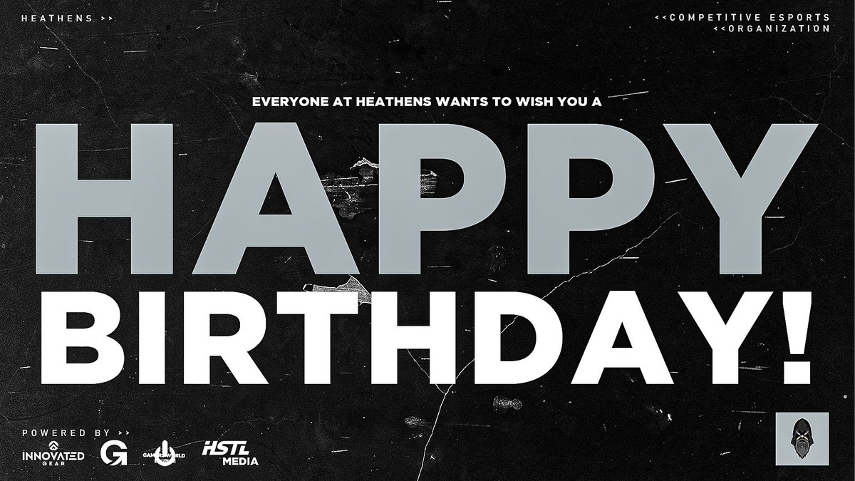 HeathensEsport's tweet photo. 🎉HAPPIEST BIRTHDAY TO OUR OWN @DruuSama!🎉

An integral and OG member of @CalgaryScorched who loves nothing more than playing and grinding with the boys! 

More blessings and positivity for you, brother! Turn up! 

#HeathenRaid #HappyBirthday https://t.co/uGzQ9BUoau
