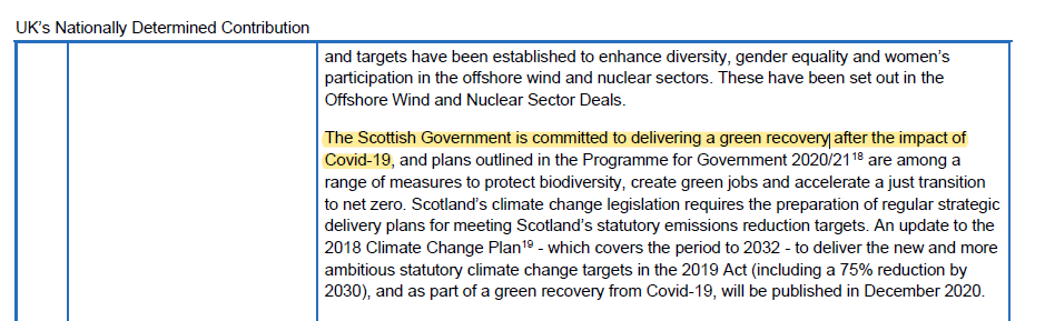 2/ Green Recovery: Several NDCs highlight the steps governments are taking towards a green & resilient recovery from COVID-19Incl. the EU, the UK (or more precise: Scotland), Korea, Argentina, Maldives, Mexico, Colombia, Panama & Thailand
