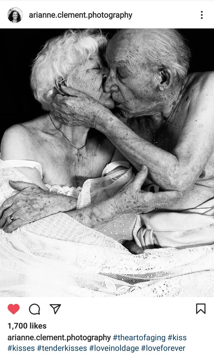 From the Art of Aging by photographer Arianne Clément, on Instagram 💗 #ageing #love #intimacy