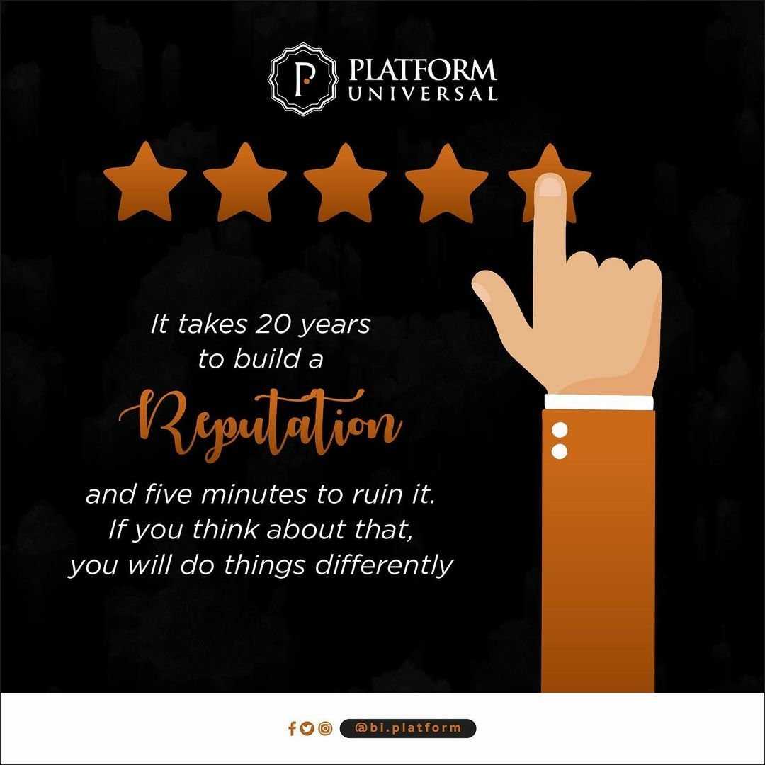 ThePUniversal's tweet photo. Build your reputation, as an individual and as a brand. Stay true to it and stay consistent. 💪🏽💪🏽

#PlatformUniversal #branding #motivation #BusinessOwners https://t.co/WZgo2FvxBH