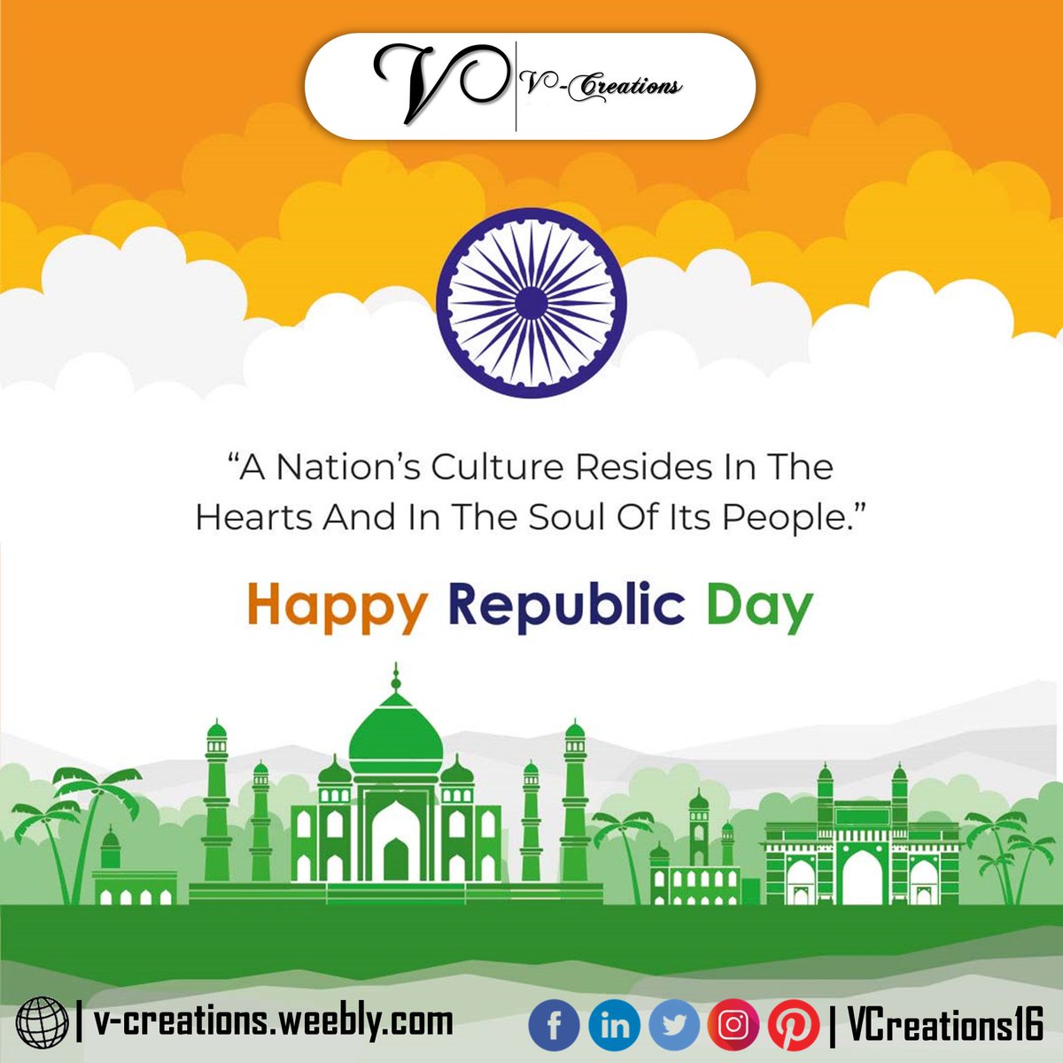 VCreations16's tweet photo. V-Creations wishes you all a very Happy Republic Day !!!
https://t.co/lzw1tJRX3L

#VCreations16 #HappyRepublicDay2021 #HappyRepublicDay #RepublicDay #PersonalizedGifts #CustomizedGifts #CorporateGifts https://t.co/uBOmBeuEKi