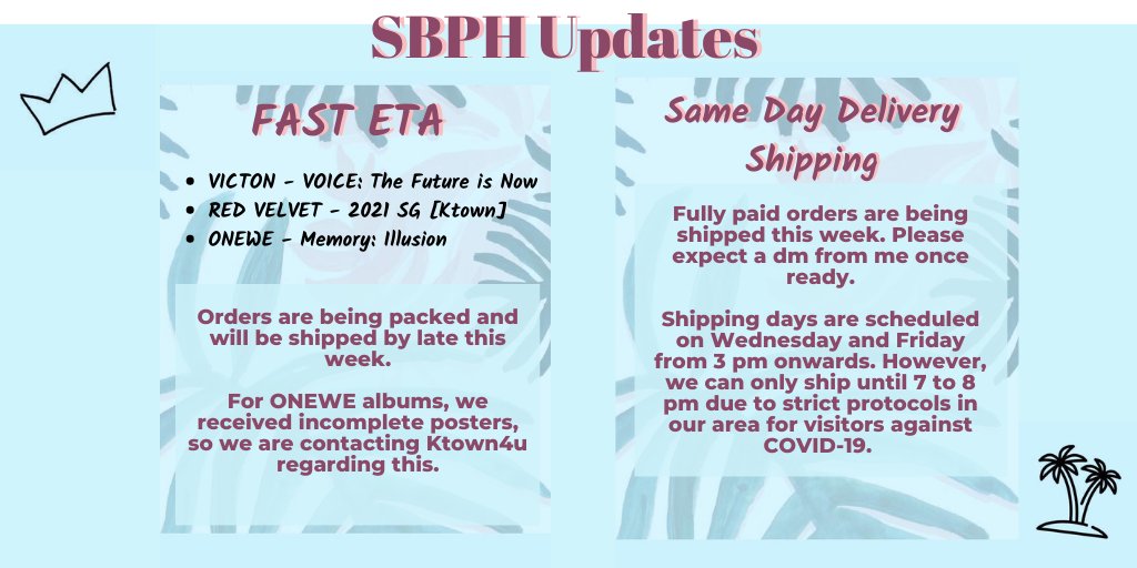 sseuniebeomph's tweet photo. ๐ด #SBPHUpdates ๐ด
๐๐ป FAST ETA
๐๐ป Same Day Delivery Schedules
please contact me if not available so we can re-schedule.
if I missed out on anything or need any clarifications, please dm me! ๐ https://t.co/VCNQJ3IwAt