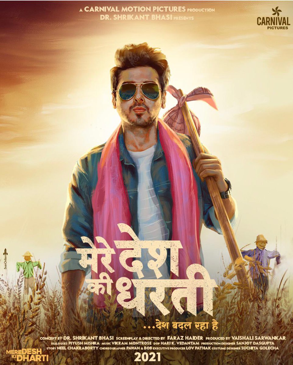 divyenndu's tweet photo. Desh ki badalti hawa ke sath ab badlegi kisano ki disha

Mere Desh Ki Dharti

Starring Divyenndu, Anupria Goenka and Anant Vidhaat
@SarwankarV @mdkd_carnival @carnivalMP @farazhaiderr
#meredeshkidharti #carnivalmotionpictures #mdkd 

Happy Republic Day
Jai Hind 🇮🇳 https://t.co/xvBdmC47QW