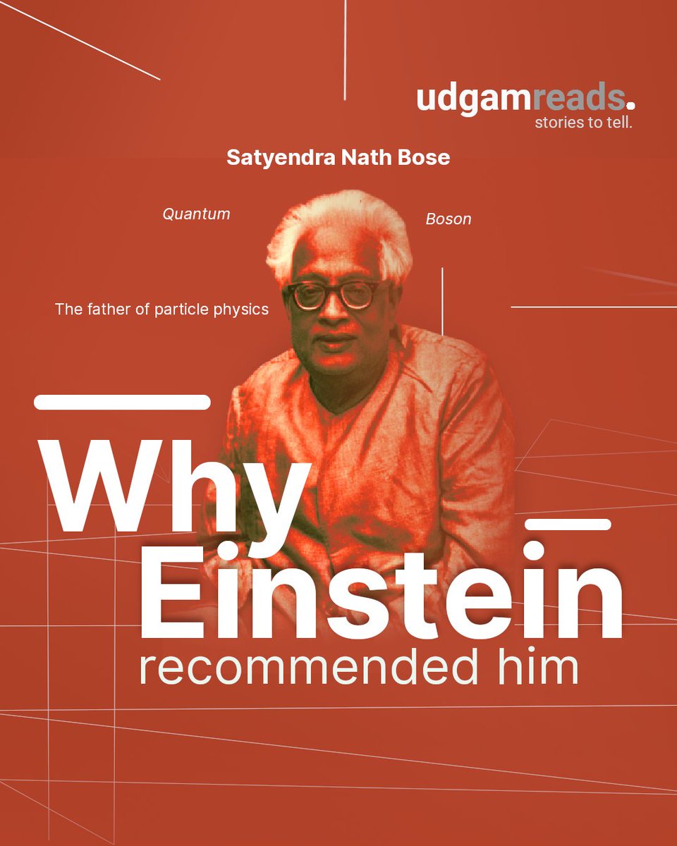udgamreads's tweet photo. Satyendra Nath Bose, the father of particle physics.

Why did Einstein recommend him?

Know all about him in his thread.

Follow @udgamreads 

#SNBose #satyendranathbose #Einstein #AlbertEinstein 
#HappyRepublicDay2021 #scientist #udgamreads #boson #higgsboson https://t.co/5CMkKwNKKC