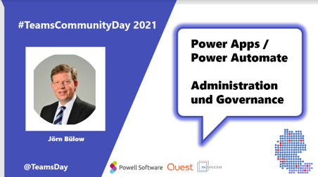 Freu mich auf den Erfahrungsaustausch zu Power Apps Governance #PowerPlatform #PowerApps #teamscommunityday <a href="/DWP_Team/">DWP Team</a>