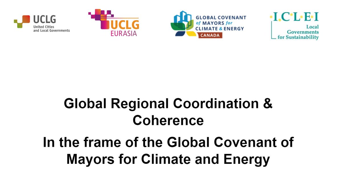 Ready to identify Eurasia's policy priorities and technical needs in #climate issues🌱

The workshop Global Regional Coordination &amp; Coherence in the frame <a href="/Mayors4Climate/">Global Covenant</a> about to start‼️

🔵Organized by <a href="/uclg_eurasia/">UCLG-Eurasia</a>🟢