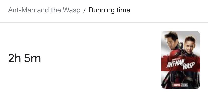 day 25 - according to google, it's the same numbers of the length time for ant-man and the wasp. if you needed a sign to watch it... here you go