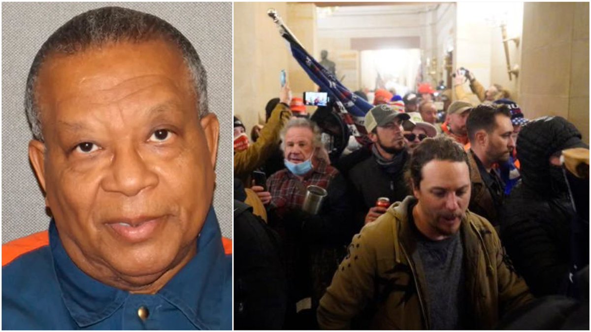 TalbertSwan's tweet image. Michael Thompson, a Black man, has been in a Michigan prison for 24 yrs of a 42 - 60 yr sentence for WEED, which is now legal in the state.

FBI/DOJ are discussing not charging the white supremacist terrorists who broke into the US Capitol and tried to overthrow the government.
