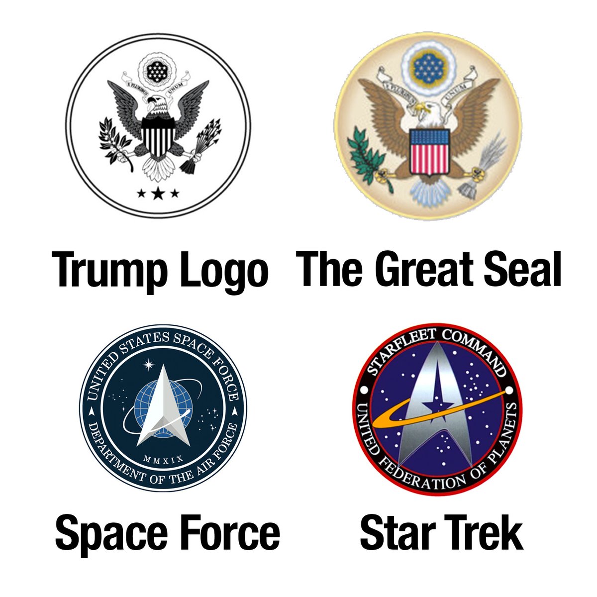 Rc Concepcion Between The Design Of The Logo For The Office Of The Former President The Great Seal And The Space Force Logo Star Trek Or The Plagarized Melania Rc Concepcion Between The Design Of The Logo For The Office Of The Former President The Great Seal And The Space Force Logo Star Trek Or The Plagarized Melania
