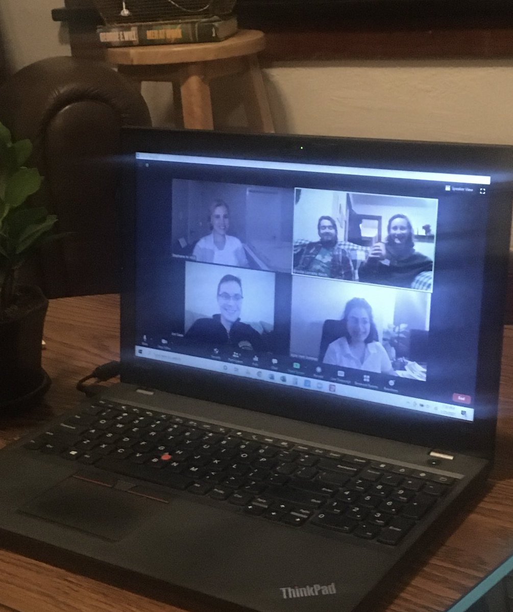 StephanieWickDO's tweet photo. Zoom hangout with some fellow residents tonight!  Trying our best to stay connected in a world of physical distance. 😍🤗@swanjon @brooke_resch @AIremSonmez1 @UMN_Psychiatry #meded #psychiatry https://t.co/dY9LV5vn3b