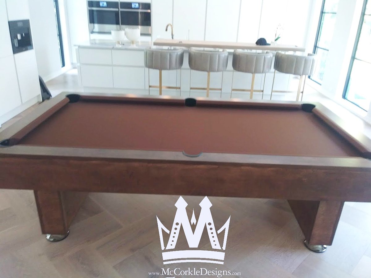 McCorkleDesigns's tweet photo. #Victoria #style #pooltable #billiards🎱 #game #custom #company #Mocha #Brown #felt &amp; #Dark #walnut #stained #finish #design #furniture #homedecor #modern #contemporary #steampunk #wood #company #penthouse #suite #studiolife #events #production #customfurniture #newyork https://t.co/lKE4k7LVeG