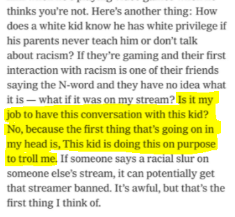 ThatPeterHayes's tweet photo. "i'm the real victim of racial slurs" - Ninja https://t.co/hUxOx5vQ92