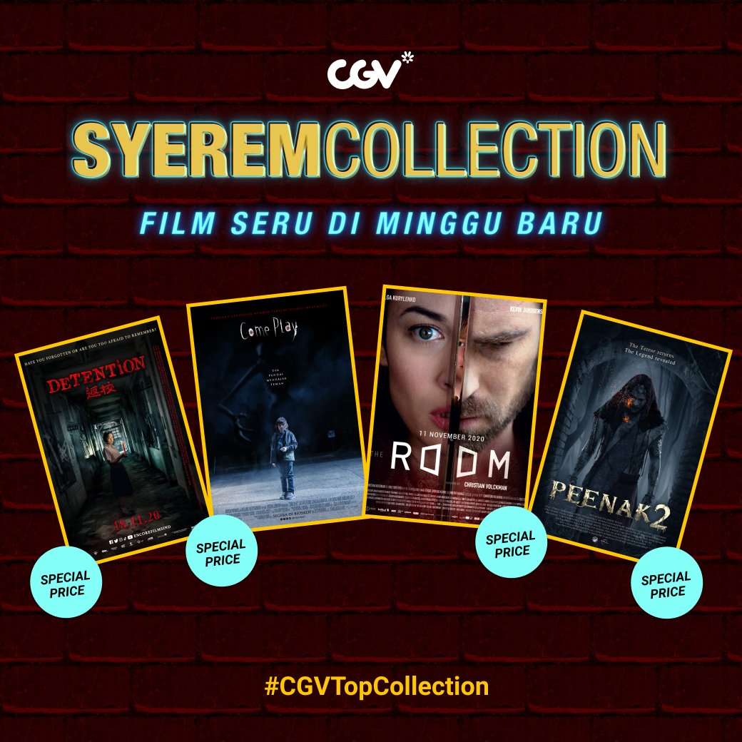 CGV_ID's tweet photo. Siap marathon film-film serem dengan harga spesial mulai dari IDR 20K di #SyeremCollection? 

Tayang mulai BESOK di CGV, beli tiketnya sekarang via aplikasi CGV atau di https://t.co/CfGiejfWCj.  Sewa satu auditorium CGV di 👉 https://t.co/kJcFDhuBym

#LebihSerudiCGV https://t.co/DpcxWtZ86y