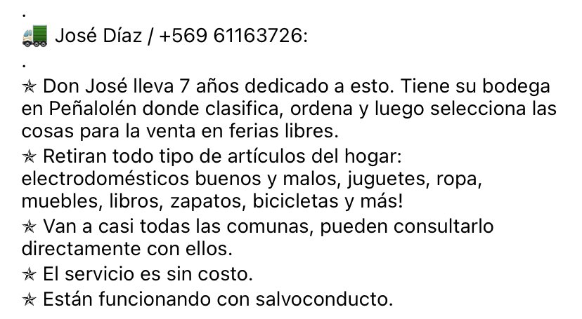 <a href="/dcanala/">Daniel Canala-Echevarría</a> Este es el mejor dato de la vida! Don José va a tu casa gratis y se lleva todo. Yo lo use cuando me cambie de casa.