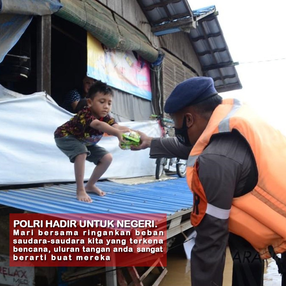 Salah satu wujud Polri Hadir Untuk Negeri yaitu memberikan bantuan kepada saudara yang terdampak bencana. Hadir dengan kepedulian, menyantuni dan memberikan harapan. Bersama Polri #SatuPaduTanganiBencana