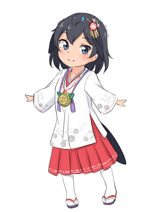 縮んだカタカケちゃん[千早巫女服] 