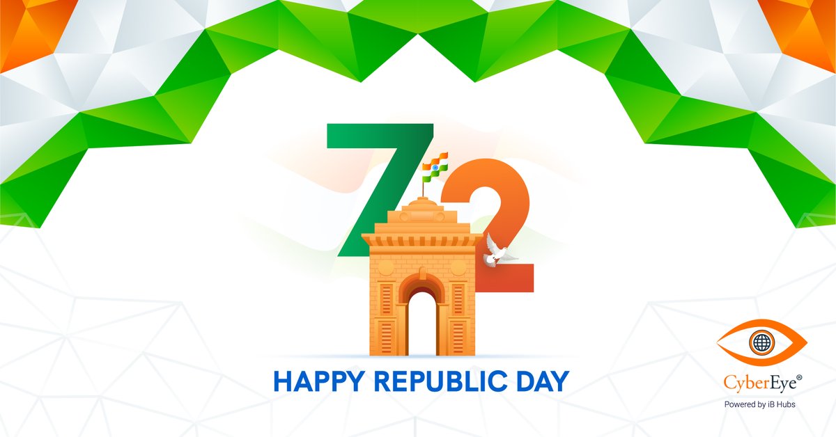 Happy Republic Day! 

CyberEye reaffirms our commitment to harnessing the power of technology &amp; innovation to make India a smart, secure and sustainable nation. 

#CyberEye #HappyRepublicDay2021
