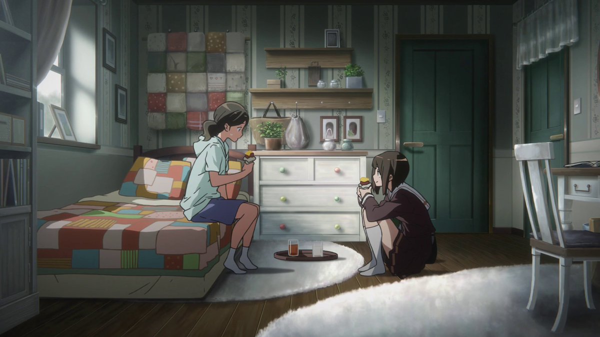 that whole scene in Haruka's little intimate room (that is sooo aesthetic btw 10/10 love her room looks so cozy) Kaori gets through Haruka making her understand that the whole believes in her and she thinks it takes guts to take over the band after what it was last year
