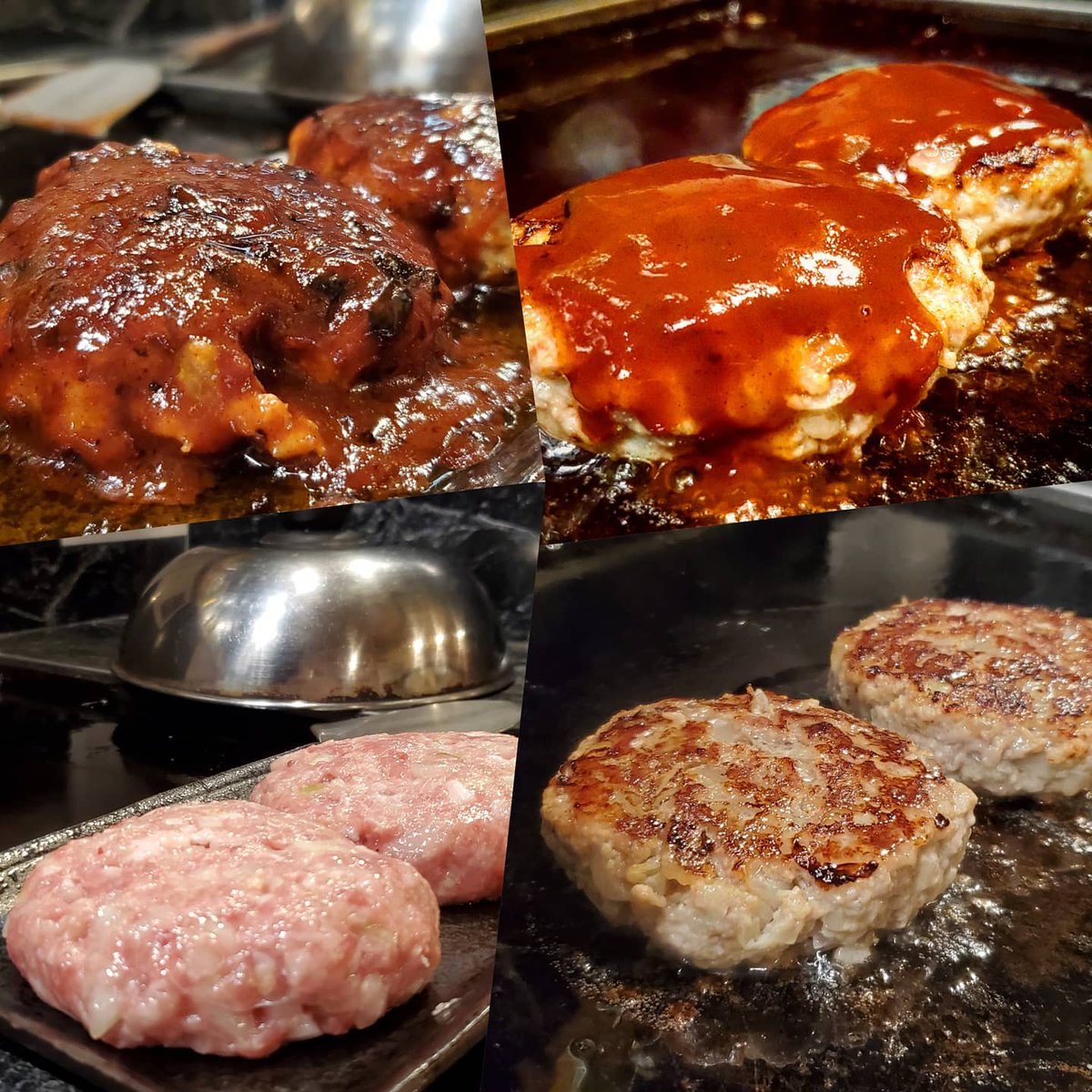 お好み焼き 多美 自家製ハンバーグ ２つで２６０gに増量 平日鉄板焼 全品380円です 税別 お好み焼き もんじゃ 焼きそば 鉄板焼き もんじゃ焼き ネギ焼き 焼肉 日暮里 夕食 三河島 隅田川 三ノ輪 根岸 台東区 下町 荒川区 上野 下谷