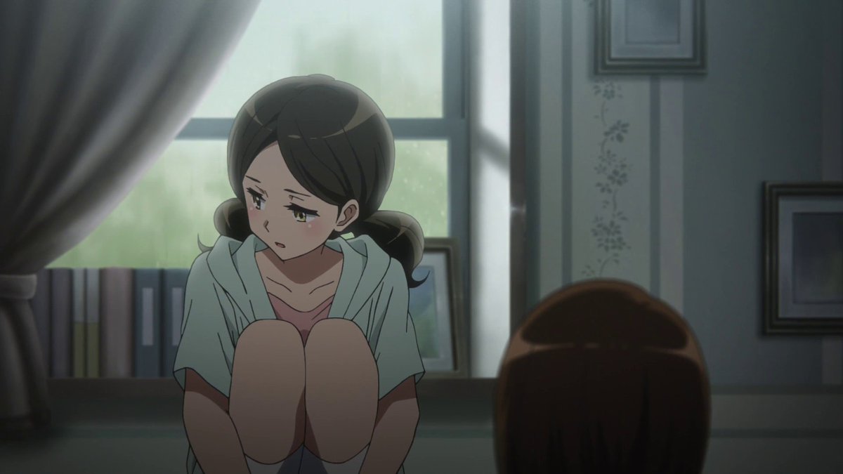 It looks easy for Kaori to comfort her friend, but at the start of the exchange, Haruka closes herself phisically but through the power of potatos, Kaori manages to get her point accross giving Haruka the confidence she needs to properly open up