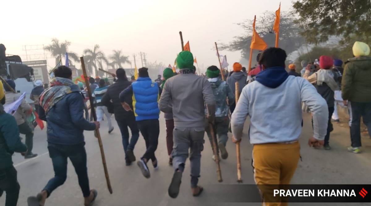 Farmers break police barricades at Tikri, Singhu borders ahead of tractor rally  https://indianexpress.com/article/india/farmers-protest-tractor-rally-republic-day-live-updates-7160431/