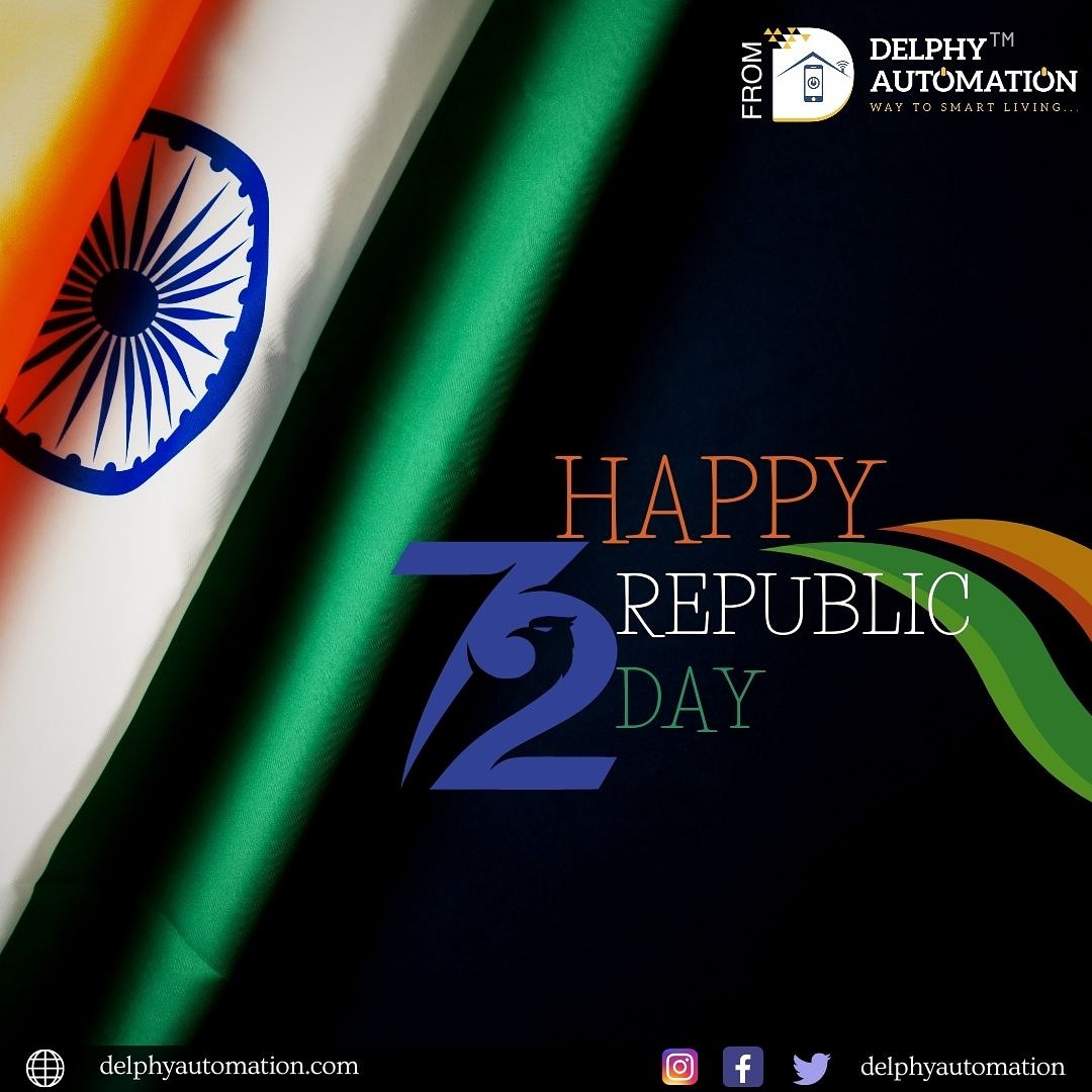 DelphySmartHome's tweet image. Freedom of thought, strength in our convictions and pride in our heritage. Let’s salute our brave martyrs on Republic Day. Happy Republic Day!

#republicday #india #72republicday #homeautomation #delphyautomation #iothomes #wifihomes #smarthome