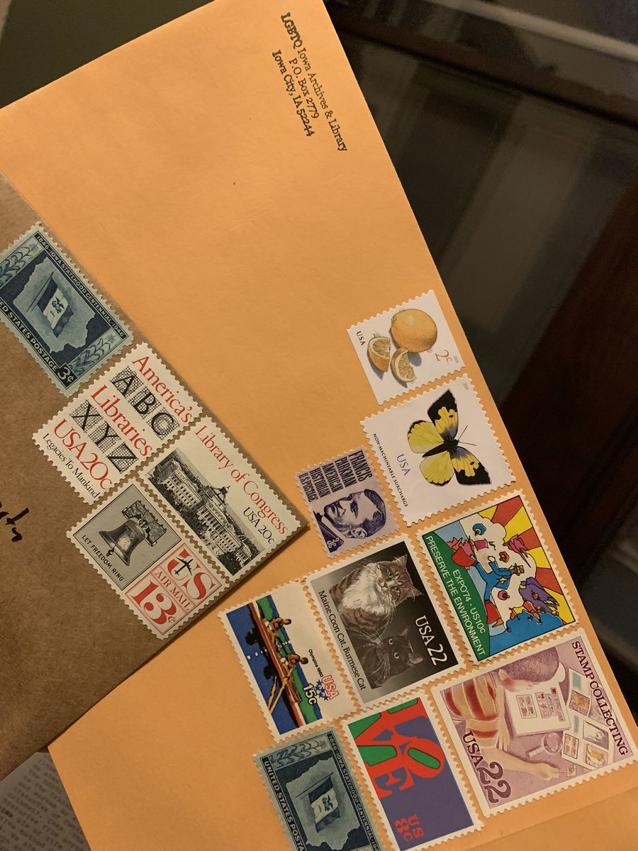 LGBTQIowa's tweet photo. Get some vintage postage in your mailbox & learn about our history. All back issue purchases/any new subscription donations help us send gay Iowan mail to all. #Iowa #QueerIowa #LGBTQHistory #CommunityArchives #MidwestHistory #LGBTQ #Mail https://t.co/eNKPHN50fV