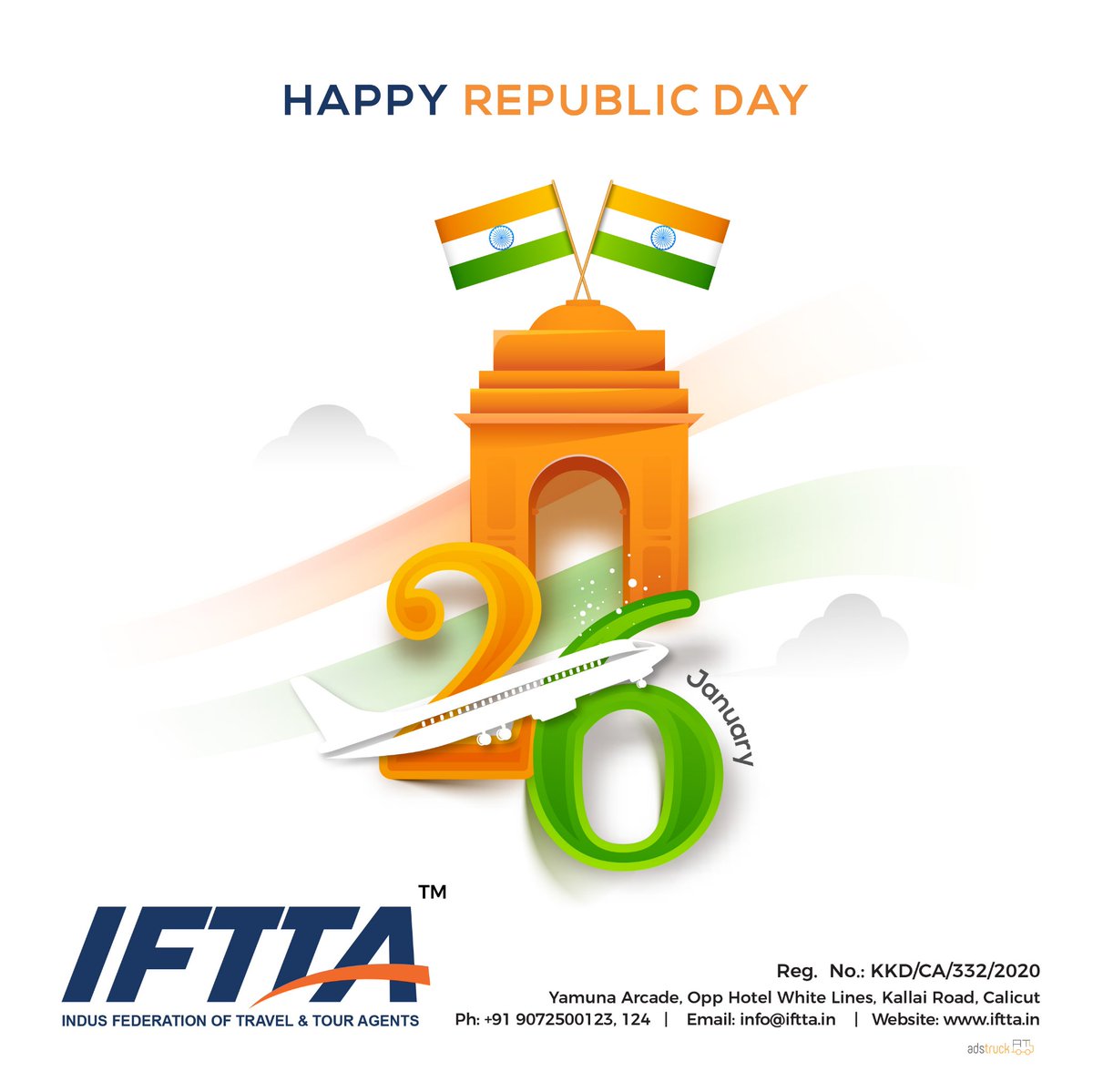 IFTTA1's tweet photo. Freedom in the mind, strength in the words, pureness in our blood, pride in our souls, zeal in our hearts, let’s salute our India on Republic Day. 
Happy Republic Day 2021!
#RepublicDay #January26 #iftta https://t.co/yqZ9gzqoiu
