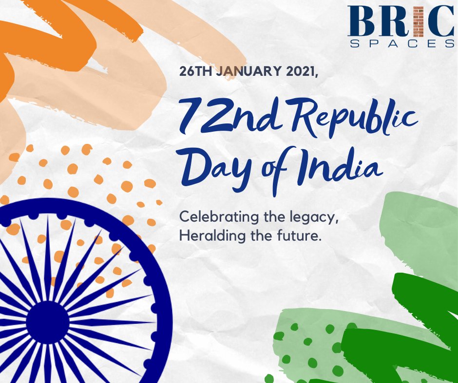 BricSpaces1's tweet photo. Rejoice in the glory of the nation and remember the supreme sacrifices of the freedom fighters. Team @BricSpaces wishes all Happy Republic Day! 😎✨
.
.
.
.
.
.
.
.
#republicday #india #happyrepublicday #national #jaihind
#bricspaces https://t.co/SDl7HiG60X