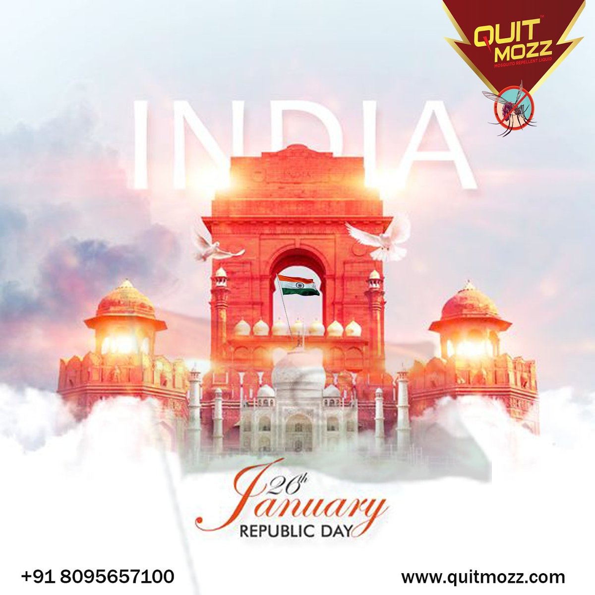 LabsSouthern's tweet photo. Get freedom from mosquitoes too!
Quitmozz wishes all its patron a Happy Republic Day!
Jai Hind!
.
#happyrepublicday #freedom #mosquito #quitmozz #mosquitoerepellant #fragrance #entrepreneurship #businessowner #resellercommunity #superstockist #distributorship #mosquitorepellant https://t.co/cje2ys0WUZ