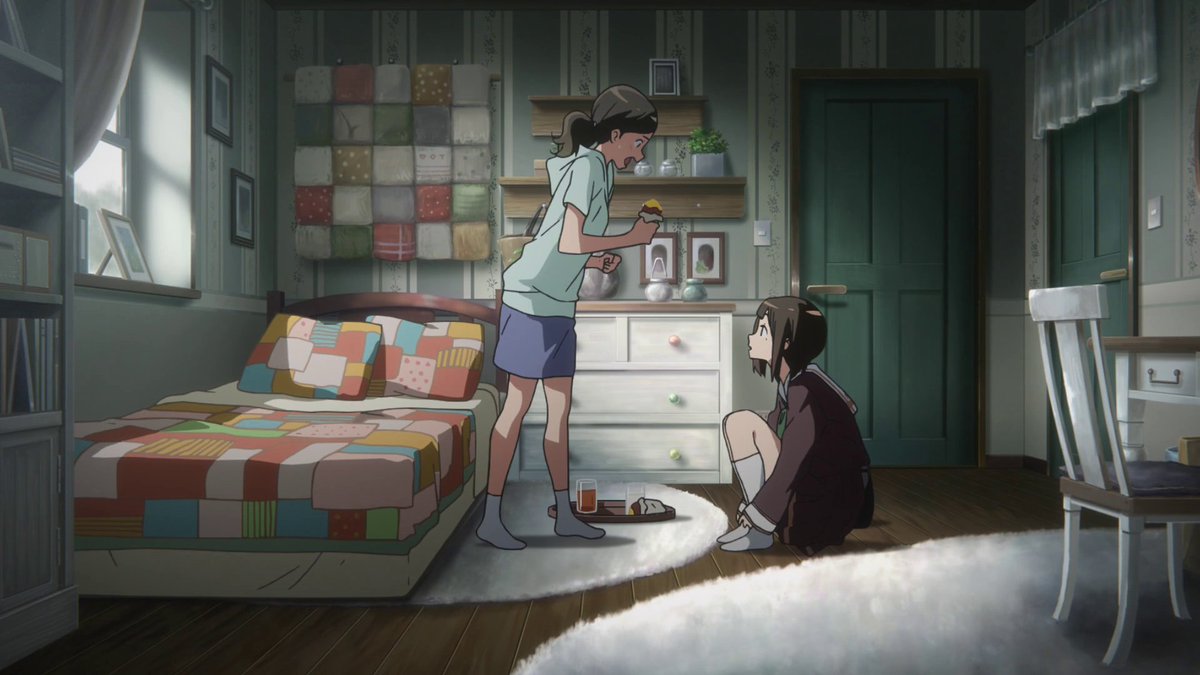 It looks easy for Kaori to comfort her friend, but at the start of the exchange, Haruka closes herself phisically but through the power of potatos, Kaori manages to get her point accross giving Haruka the confidence she needs to properly open up