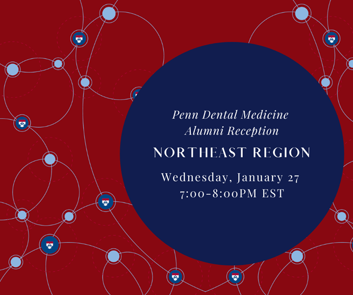 PennDentalMed's tweet photo. Join your fellow Northeast alumni and #PDMDeanWolff this Wednesday at 7PM for an alumni reception!

Register here: https://t.co/h9Uq4D6wsx

#PDMAlumni #PennAlumni #penntist #AlumniReception #dentist #dental https://t.co/bWEz1NSuL1