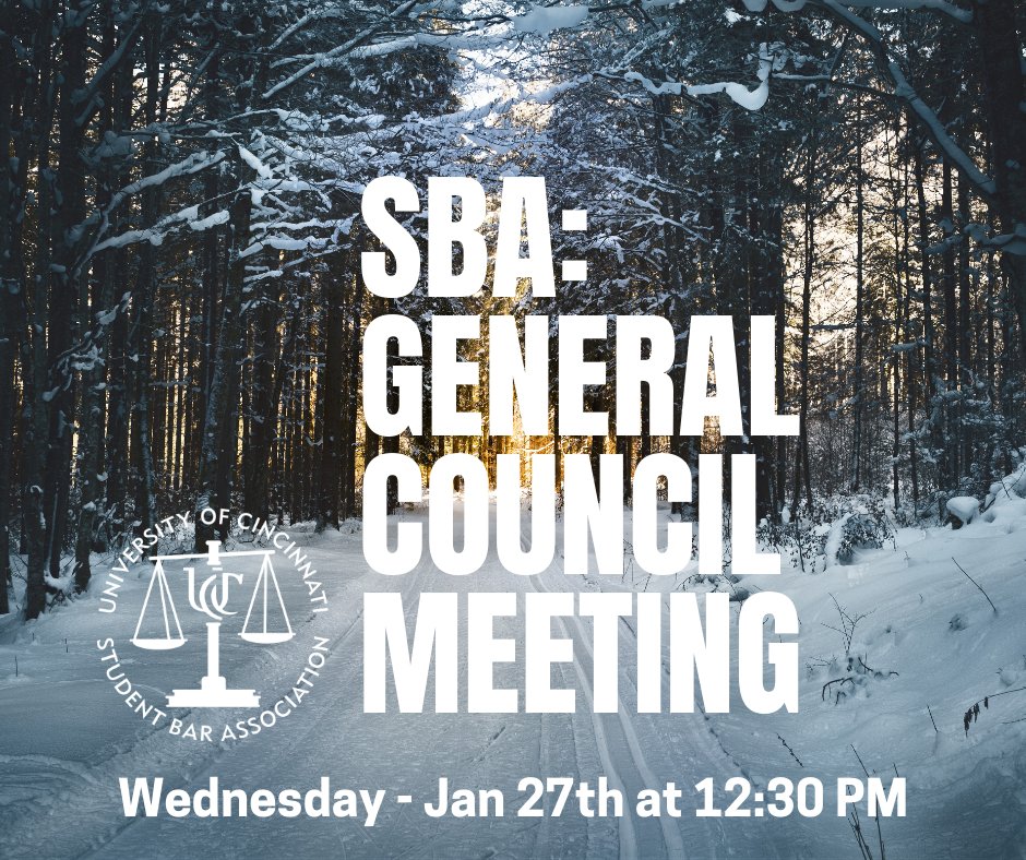 Don't forget to join us on Wednesday for our first General Council meeting of the spring 2021 semester!