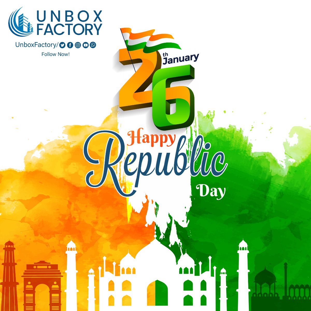 unboxingfactory's tweet photo. Happy Republic Day
#HappyRepublicDay2021 #unboxfactory https://t.co/8a3h2lKfCC