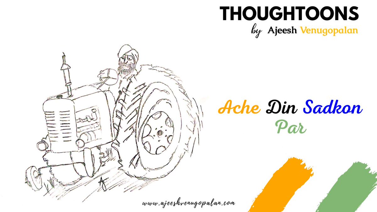 ajeeshven's tweet photo. Happy Republic Day! As we celebrate our 72nd Republic Day; It's sad to see our farmers rallying on the streets. Let's hope for a genuine Ache Din.
#republicday #cartoons #thoughtoons #hopeforthefuture #marketing #creativity https://t.co/Q1RJ71pOUc