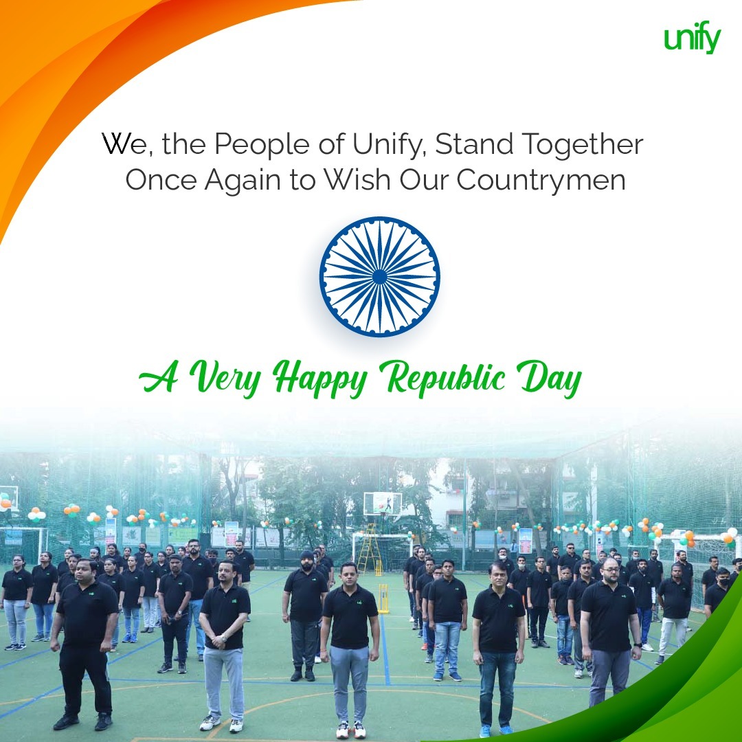 UnifyFM's tweet photo. Unify pledges to work harder and smarter to free the nation from the virus and its fears. What is your pledge this Republic Day?

#HappyRepublicDay #RepublicDay #Freedom #UnifyFacilityManagement #Unify #Pledge #FreedomFromFear #FreedomFromVirus #FreedomRights #FreedomMovement https://t.co/HJ42hqimUR