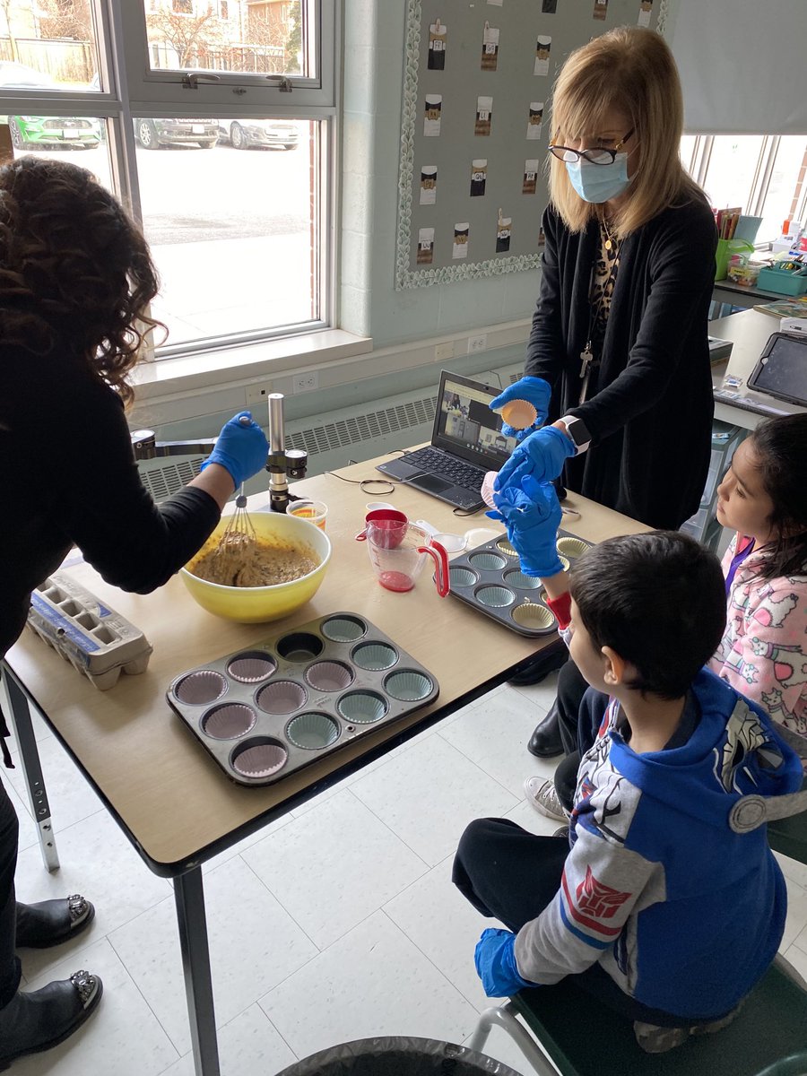 Baking some oatmeal muffins with our adorable class! Their request! We also made some coffee and made deliveries to staff within the school. Everything individually wrapped in beautiful wrapping bags.