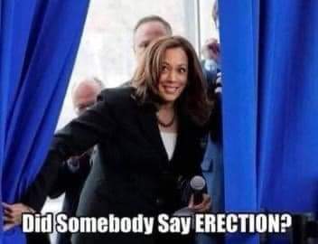 bfritchie's tweet photo. Kamala heard about the #Erection. #Erectiongate https://t.co/yM8sngbSbU