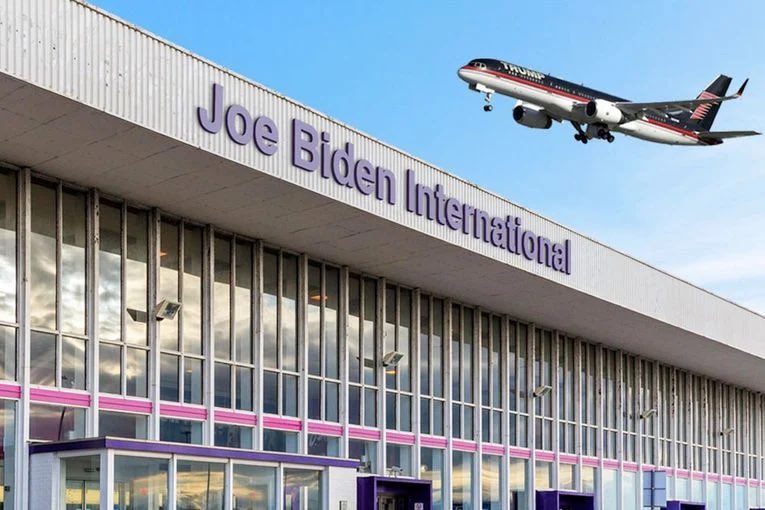 Guglielminetti's tweet image. La brasserie écossaise @BrewDog a posté une pétition sur Change .org pour changer le nom de l'aéroport Prestwick de Glasgow en "Joe Biden International". C'est l'aéroport par lequel Trump arrive/repart chaque fois qu'il visite son terrain de golf écossais. adage.com/creativity/wor…